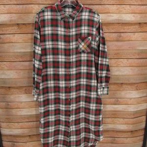 Ralph Lauren Plaid Flannel Button-down Dress